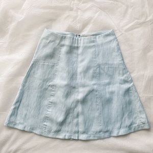 Loft A-line Pastel Blue Skirt